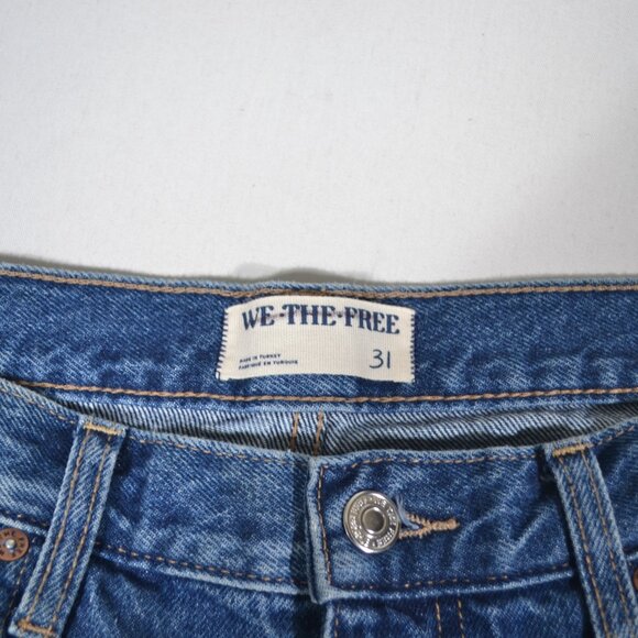NEW FREE PEOPLE BARE WITH ME PATCHWORK JEANS, SZ 31 - Picture 6 of 14